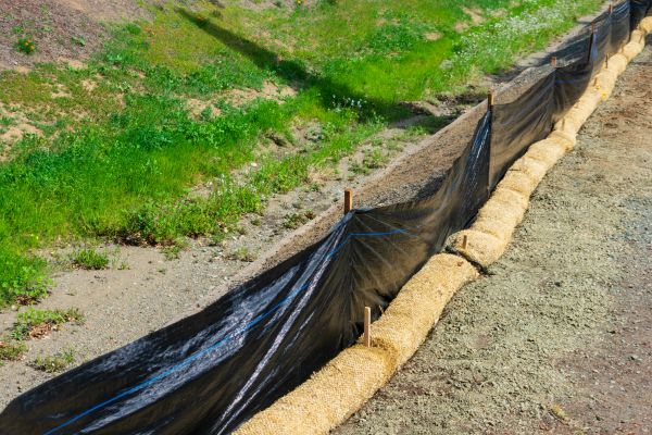 Straw Wattle Installation in San Clemente