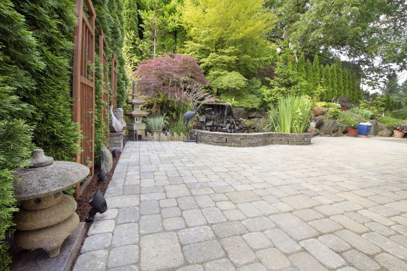 Stylish paver layout
